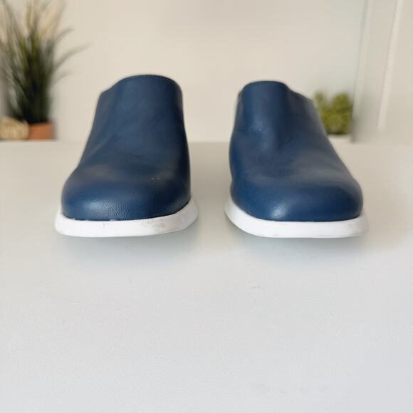 Camper Colorblock Navy Blue Leather Slip-On Meda Clog Mules Size 38/7.5 - Picture 4 of 9
